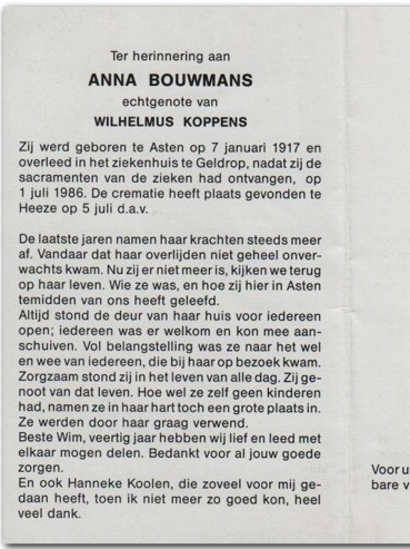 Johanna Catharina "Anna" Bouwmans