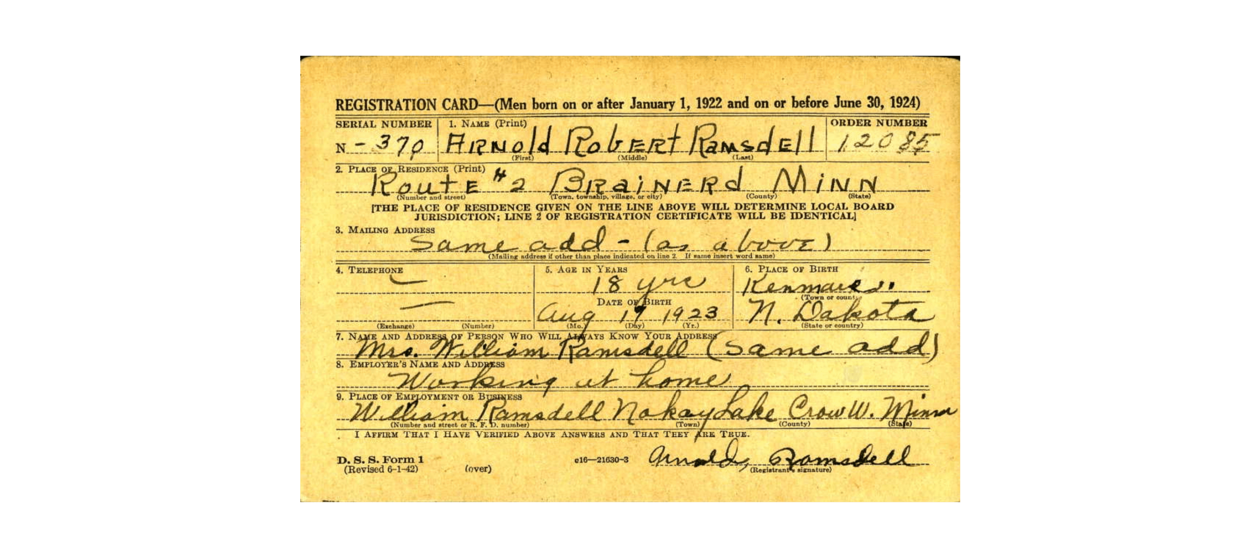 Arnold Robert Ramsdell